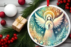Round Christmas Ornament Sublimation|Clipart Product Image 1