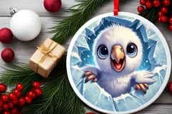 Round Christmas Ornament Sublimation|Clipart Product Image 2