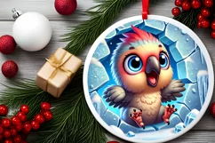 Round Christmas Ornament Sublimation|Clipart Product Image 2