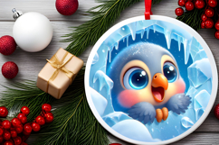 Round Christmass Ornament PNG Product Image 2