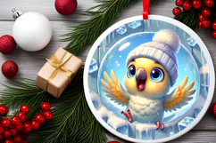 Round Christmass Ornament PNG Product Image 2