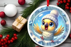 Round Christmas Ornament Sublimation|Clipart Product Image 2