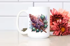 Detailed Wooden Stained Lilac Clipart Product Image 2
