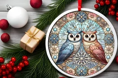 Round Christmas Ornament Sublimation|Clipart Product Image 2