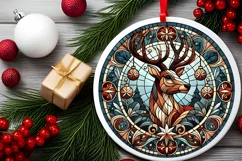Round Christmas Ornament Sublimation|Clipart Product Image 1
