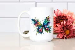 Abstract Vibrant Watercolor Butterfly, Transparent PNG Product Image 2
