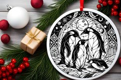 Round Christmas Ornament Sublimation|Clipart Product Image 2
