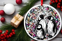 Round Christmas Ornament Sublimation|Clipart Product Image 2