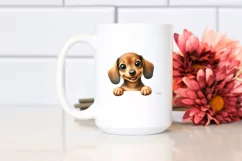 Colorful Funny Baby Dachshund Clipart Product Image 2