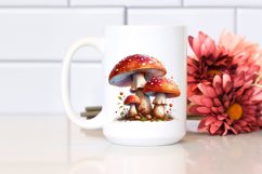 Mystical Celestial Mushroom Watercolor Splash, Transparent Product Image 2