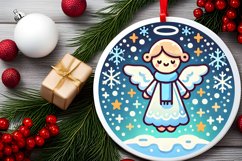 Round Christmas Ornament Sublimation|Clipart Product Image 2