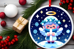 Round Christmass Ornament PNG Product Image 2