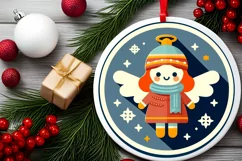 Round Christmas Ornament Sublimation|Clipart Product Image 2