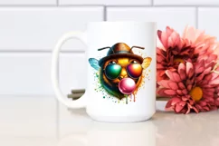 Quirky Bee Portrait with Hat and Chewing Gum | Clipart Product Image 2