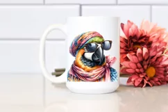 Vibrant Macaw Silk Scarf | Sublimation | Clipart Product Image 2