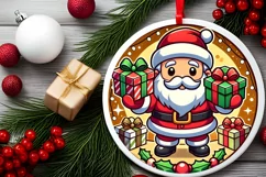 Round Christmas Ornament Sublimation|Clipart Product Image 2