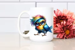 Playing Baby Bird with Cool Haircut PNG Product Image 2