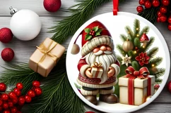 Round Christmas Ornament Sublimation|Clipart Product Image 1