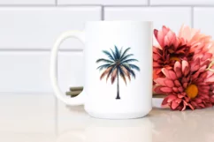 Watercolor Palm Tree Summer Sticker Flower Clipart Product Image 2