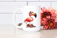 Excited Flamingo Big Eyes | Sublimation | Clipart Product Image 2