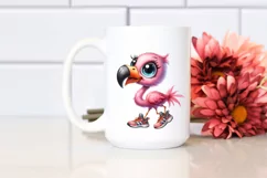 Excited Flamingo Big Eyes | Sublimation | Clipart Product Image 2