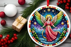 Round Christmas Ornament Sublimation|Clipart Product Image 1
