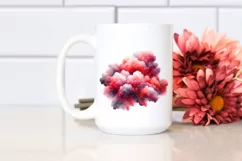 Colorful Redish Watercolor Cloud | Sublimation | Clipart Product Image 2