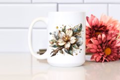 Wooden Stained Magnolia | Sublimation | Clipart Product Image 2