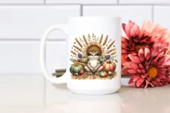 Funny Baby Frog Harvest Scene | Sublimation | Clipart Product Image 2