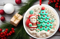 Round Christmas Ornament Sublimation|Clipart Product Image 1