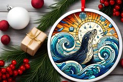 Round Christmas Ornament Sublimation|Clipart Product Image 2