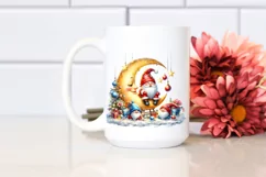 Cute Santa with Gnomes, High-Res PNG Product Image 2