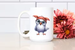 Excited Dove Watercolor Clipart Product Image 2