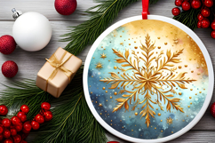 Round Christmass Ornament PNG Product Image 2