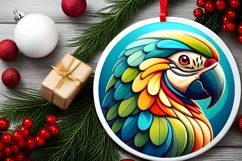 Round Christmas Ornament Sublimation|Clipart Product Image 1