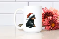 Rottweiler with Christmas Decorations,High-Res PNG Product Image 2