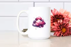 Colorful Magenta Watercolor Cloud | Sublimation | Clipart Product Image 2
