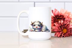 Colorful Watercolor Baby Musk Ox Product Image 2