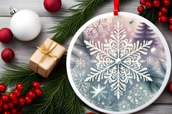 Round Christmas Ornament Sublimation|Clipart Product Image 2
