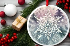 Round Christmas Ornament Sublimation|Clipart Product Image 2