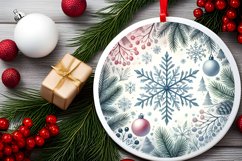 Round Christmas Ornament Sublimation|Clipart Product Image 2