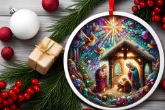 Round Christmas Ornament Sublimation|Clipart Product Image 1