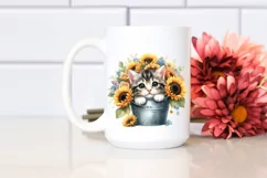Cute Baby Cat Bucket PNG Product Image 2