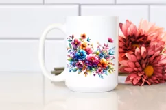 Colorful Flower Watercolor Clipart Product Image 2