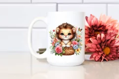 Colorful Watercolor Baby Lion Product Image 2