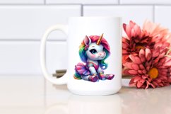 Colorful Baby Unicorn in Modern Dancer&#039;s Outfit, PNG Product Image 2