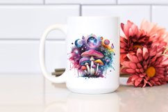 Colorful Watercolor Mushroom Splash | Clipart Product Image 2