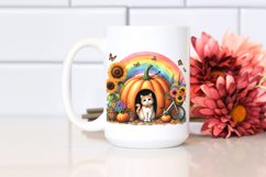 Colorful Cat House Scene | Sublimation | Clipart Product Image 2