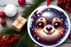 Shiny Christmas Face Round Bear Product Image 2