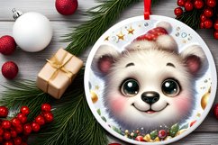 Shiny Christmas Face Round Bear Product Image 2